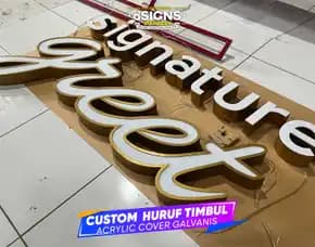 Signage Huruf Timbul Akrilik Bogor