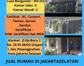 Siap Huni  Harga Jual Rumah Dekat Dengan Mall Senayan City Fasilitas Gym Jakarta Pusat