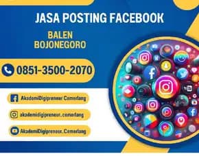 Jasa Posting Facebook Terbaik, Balen, Bojonegoro