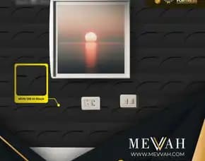 (Mevvah) Wall Panel 3d Black Pvc Ruang Tamu Di Palu