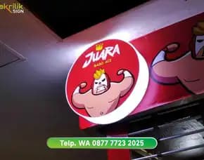 Akrilik Neon Box Bulat