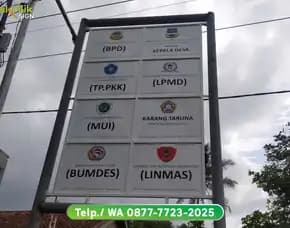 Plang Nama Kantor Kelurahan