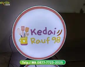 Neon Box Bulat/ Neon Box Jakarta