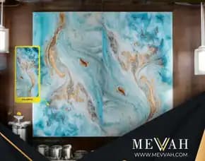 (Mevvah) Wall Pvc Marble Biru Di Kayong Utara