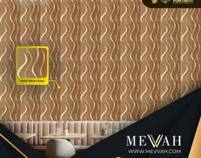 (Mevvah) 3d Wall Panel Gaming Setup Pvc Gold Di Palu