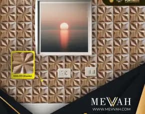 (Mevvah) Wall Panel 3d Pvc Ruang Tamu Motif Kayu Di Palu