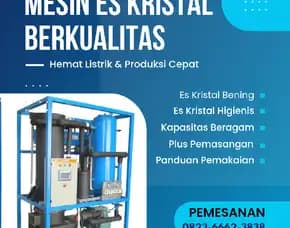 Distributor Mesin Es Kristal Labuhanbatu 0823,6662,3838 Harga Terbaik, Siap Kirim & Pasang