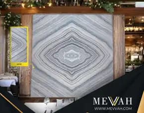 (Mevvah) Marmer Panel Pvc Abu Abu Di Landak