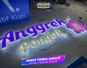 Papan Nama Huruf Timbul Kost Pondok Anggrek Jatinangor