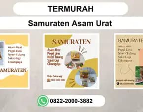 Termurah, 0822-2000-3882 Distributor Samuraten Asam Urat Waisai