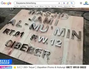 Huruf Timbul Cimahi - Huruf Timbul Stainless Nama Masjid