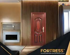 (Fortress) Pintu Rumah Motif Kayu Modern Kupu Tarung Di Palu