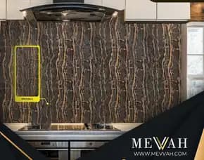 (Mevvah) Wall Panel Pvc Marmer Coklat Di Palu