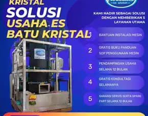 Mesin Es Batu Kristal 100 Kg, Luwu Sulsel