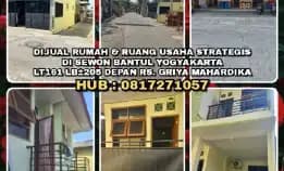 Dijual Rumah Dan Ruang Usaha Strategis Di Sewon Bantul.Lt161 Lb±205 Depan Rs. Griya Mahardika