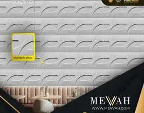 (Mevvah) Decorative Wall Panel 3d Warehouse Pvc White Di Palu