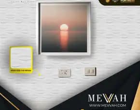 (Mevvah) Wall Panel 3d Ruang Tamu White Di Palu
