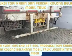 Teknologi Canggih! Produksi Spoiler Kabin Dan Bumper Kolong Belakang Truk Box Titanium Fiber