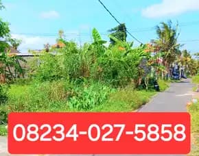 Dijual Tanah 400 M2 Dkt Stadion Dipta Gianyar Bali