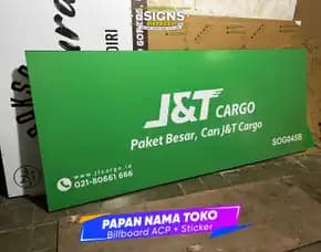 Papan Nama Toko - Billboard J&T Cargo