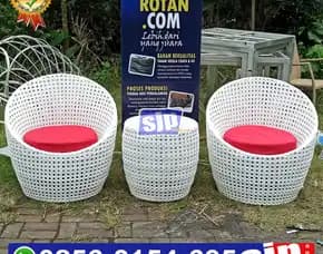Jual Kursi Teras Anyaman Mata Ayam Rotan Sintetis / Furniture Rotan Sinttis