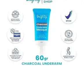 Brighty Charcoal Underarm Masque Masker Ketiak Pencerah Pemutih Ketiak Dan Selangkangan Pencerah Pem