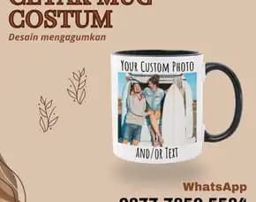 Desain Menggumkan, Cetak Mug Costum,Di Ciputat Timur Tangerang Selatan