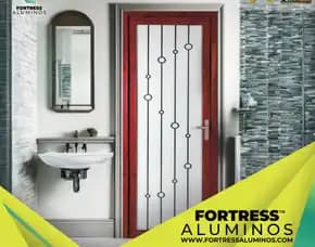 (Aluminos) Pintu Kaca Aluminium Putih Di Palu