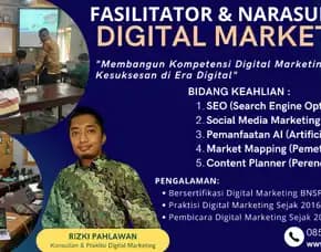 Call Instruktur Narasumber Bisnis Digital Marketing Bnsp Kemenperin Soppeng Solo Rizki Pahlawan