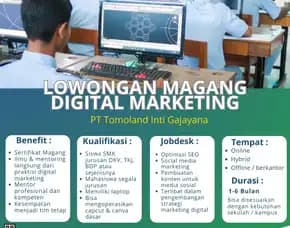Lowongan Tempat Magang Ojt Smk Jurusan Informatika Digital Marketing Malang Donomulyo Graha Agung