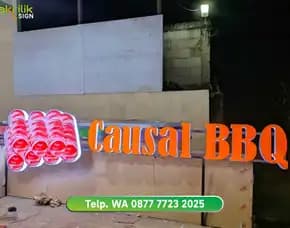 Letter Timbul Neon Box Akrilik