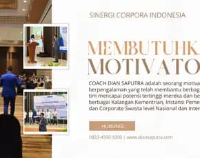 Pembicara Motivator Kendari, Terpercaya & Solutif, Dian Saputra