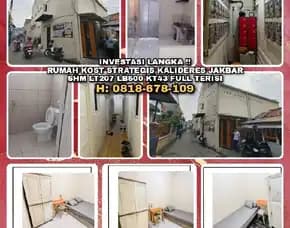 Dijual Rumah Kost Exclusive Lokasi Strategis Di Kalideres Jakarta Barat. 43 Kamar Full Terisi