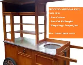 Produsen Pabrik Toko Grosir Gerobak (Gerobak Bakmi) Bahan Kayu Dan Besi Murah Terdekat Jakarta