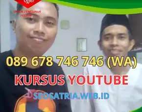 Kursus Youtuber Jogja Berpengalaman + Private, 089678746746 Murah