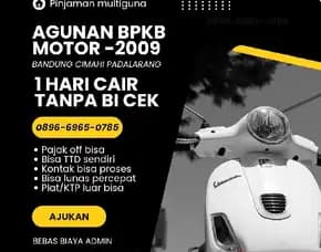 Gadai Bpkb Motor Bandung Kota Barat Timur 089669650785