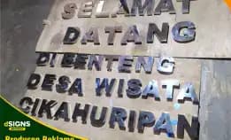 Plang Huruf Timbul Stainless Cililin - Bandung Barat