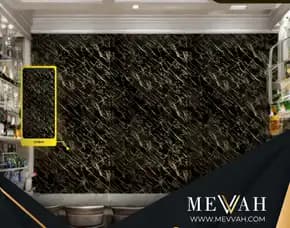 (Mevvah) Panel Marmer Pvc Dinding Hitam Di Kubu Raya