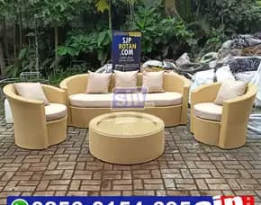 Sofa Rotan Sintetis Model Hamisphire / Furniture Sofa Dan Kursi Rotan