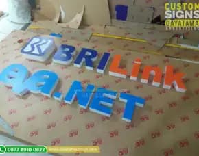 Plang Nama Huruf Timbul Agen Brilink