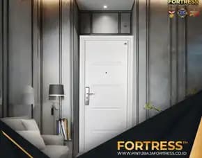 (Fortress) Pintu Kamar Tidur Minimalis Baja Ringan 2 Daun Di Palu