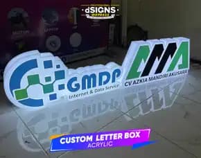 Letter Neon Box Akrilik - Papan Nama Usaha
