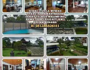 Villa Dijual, Dijual 2 Villa Mewah Di Desa Ciadeg Kab. Bogor.Dekat Telaga Malimping.Shm Lt6800 Lb520