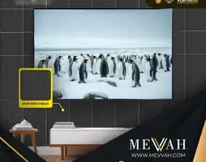 (Mevvah) Wall Panel 3d Interior Pvc Kamar Tidur Black Di Palu