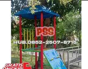 Gambar Ayunan Besi Bulat Besar Dan Mainan Playground Kec Tegallalang Gianyar